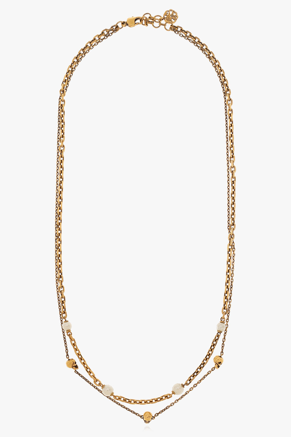 ネックレス・ペンダント MCQUEEN GOLD BRASS NECKLACE MCQUEEN Gold-tone necklace | THE OUTNET
